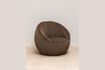 Miniature Moka brown polyester armchair 1