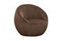 Miniature Moka brown polyester armchair Clipped