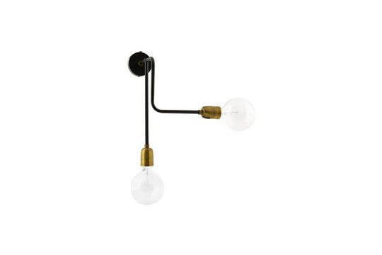 Molecular double wall sconce in black brass Clipped