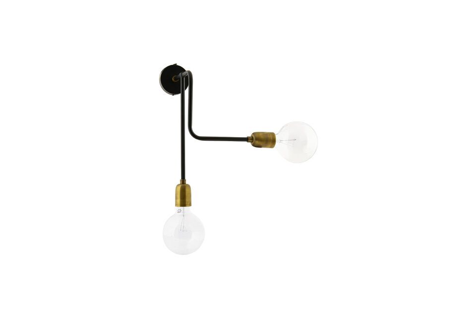 Molecular double wall sconce in black brass House Doctor