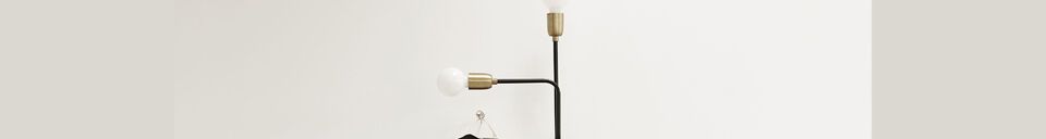 Material Details Molecular double wall sconce in black brass