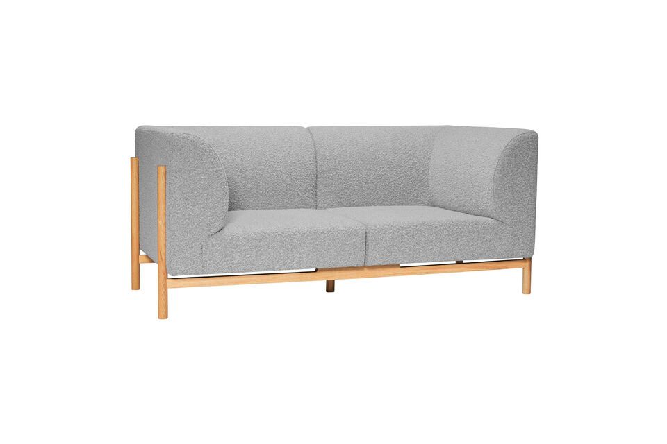 Moment grey oak 2-seater sofa Hübsch