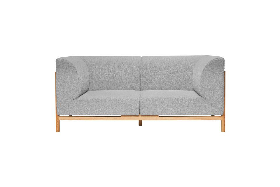 Moment grey oak 2-seater sofa - 6