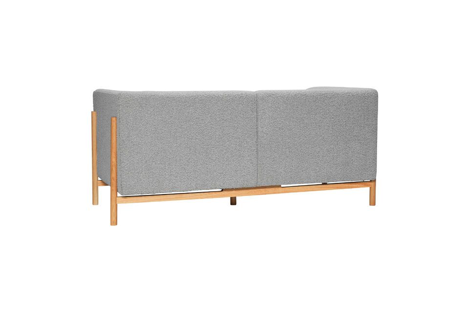 Moment grey oak 2-seater sofa - 7