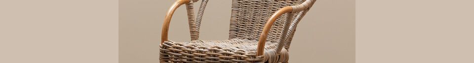 Material Details Moorea beige rattan chair