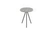 Miniature Mosaic black and white metal side table 3