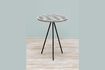 Miniature Mosaic black and white metal side table 2