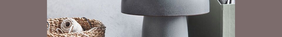 Material Details Moss grey stoneware table lamp