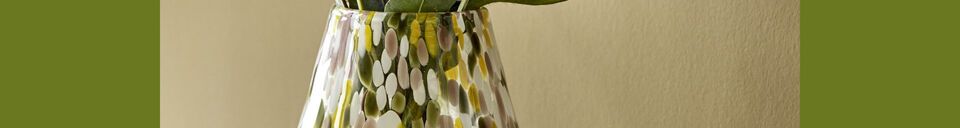 Material Details Mote yellow glass vase