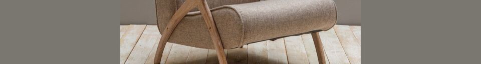 Material Details Mozet light oak armchair