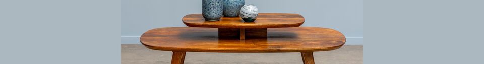 Material Details Mulder dark wood coffee table