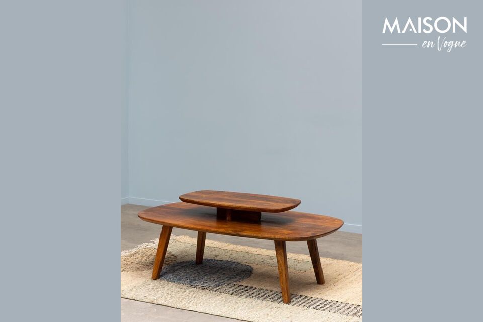 Discover timeless elegance with the mango wood coffee table