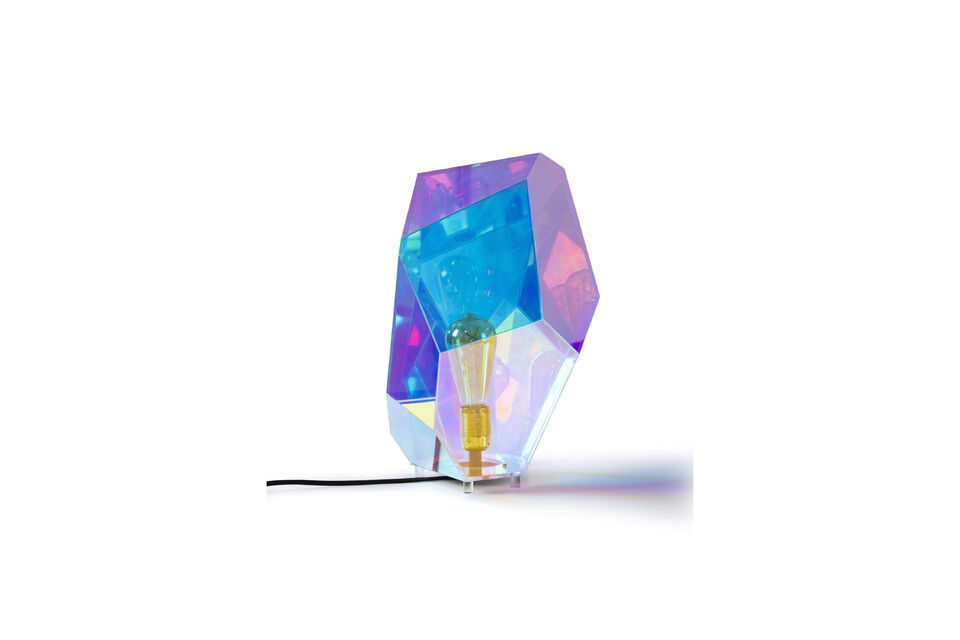 Multicolored iron table lamp Diamond - 6