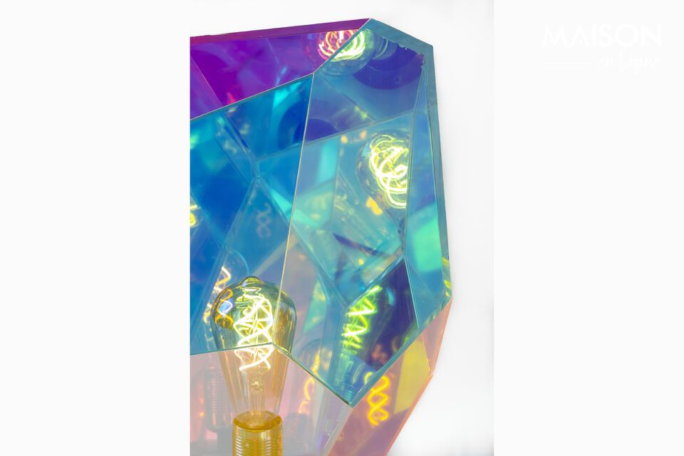 Multicolored iron table lamp Diamond - 8