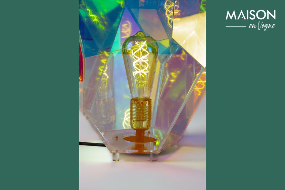 Multicolored iron table lamp Diamond - 9