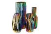 Miniature Multicolored stoneware vase h50cm Folds 2