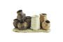 Miniature Multicolored stoneware vases Peachy Clipped