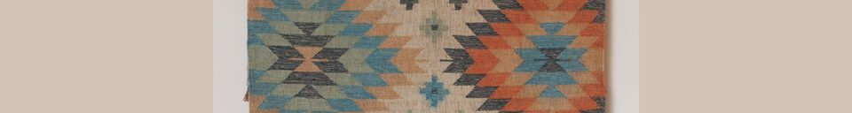 Material Details Multicolored wool rug 160x230 Pantai