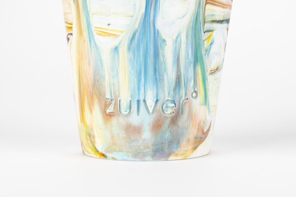 Multicoloured resin vase 25 cm Conic - 4