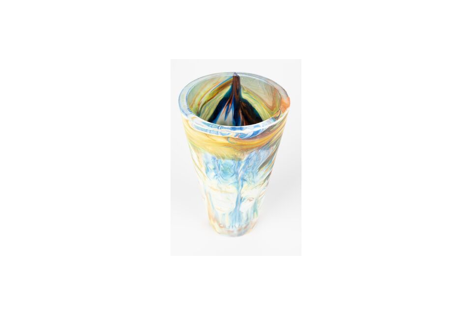 Multicoloured resin vase 25 cm Conic - 3