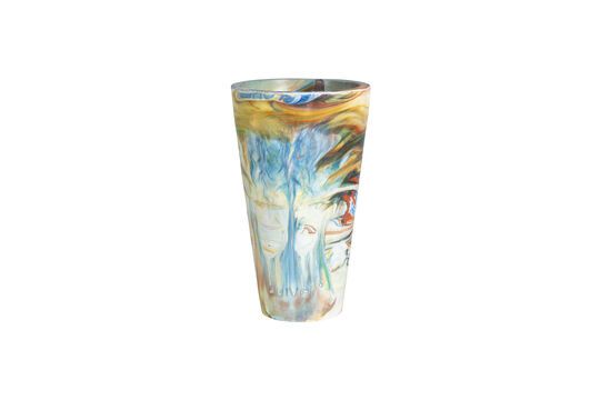 Multicoloured resin vase 25 cm Conic Clipped