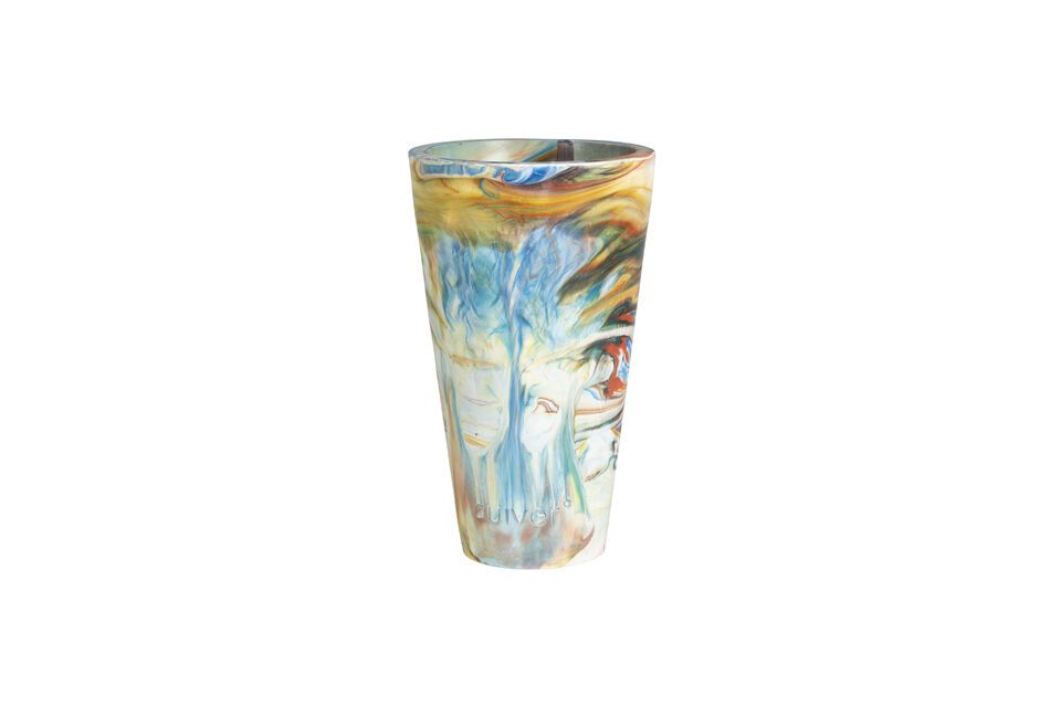 Multicoloured resin vase 25 cm Conic Zuiver