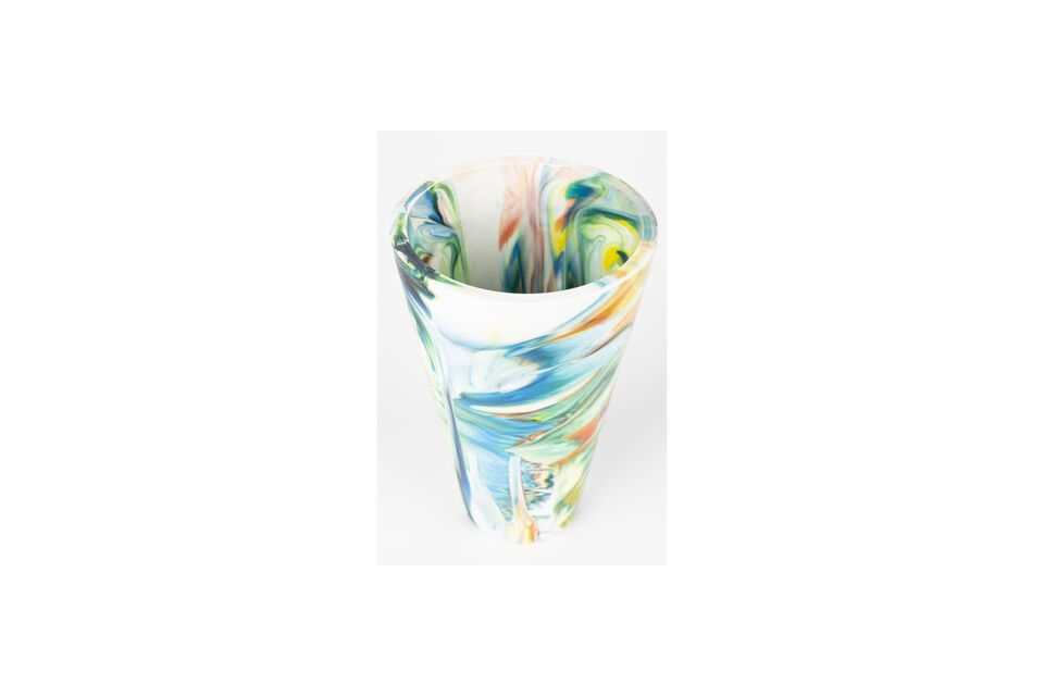 Multicoloured resin vase 30 cm Conic - 3