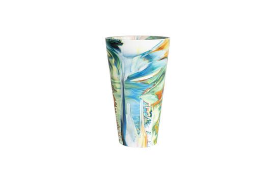 Multicoloured resin vase 30 cm Conic Clipped