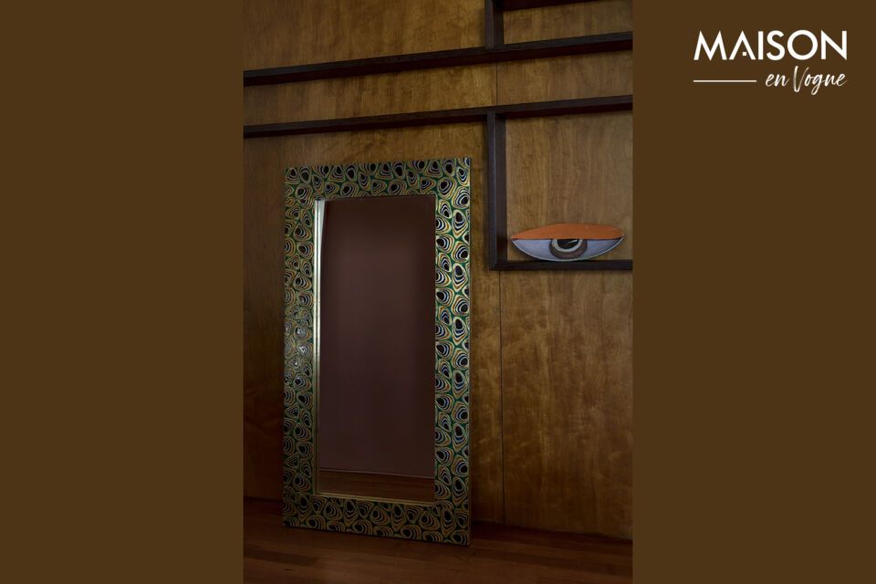 Multicoloured wooden mirror Meena - 3