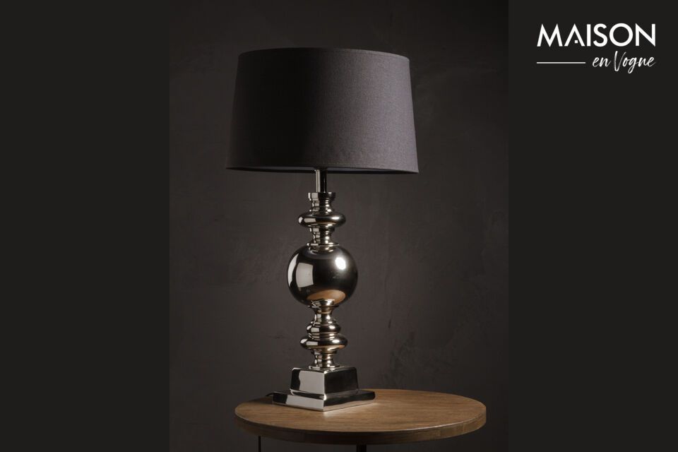 Muse silver aluminum table lamp Chehoma