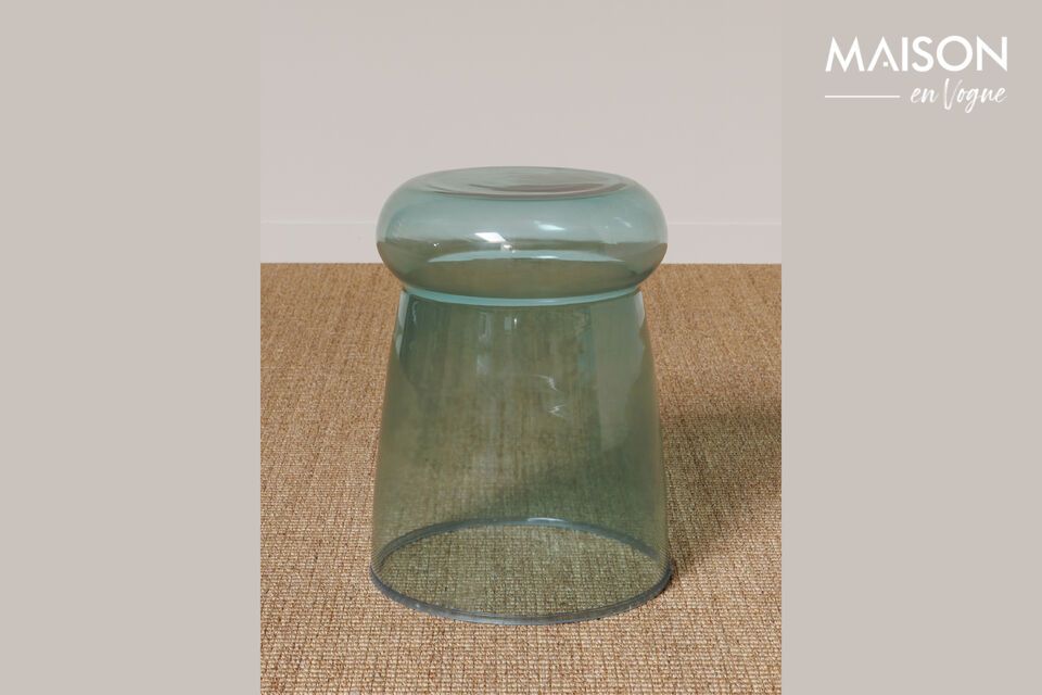 Mushroom blue glass side table Chehoma