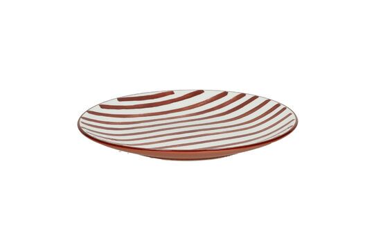 Mykonos dark orange porcelain dessert plate Clipped