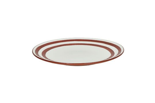 Mykonos dark orange porcelain dinner plate Clipped