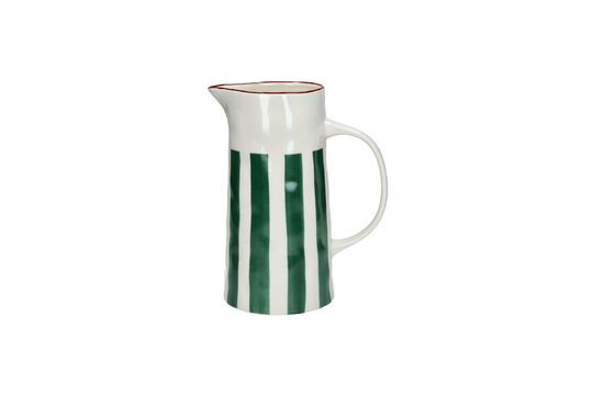 Mykonos green porcelain pitcher Clipped