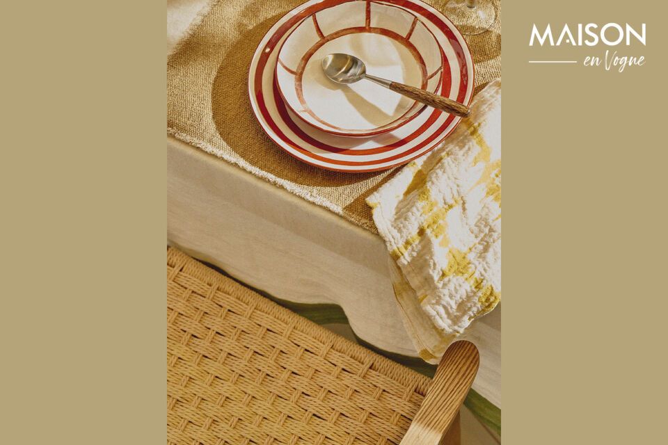 Porcelain plate for rustic elegance at the table.