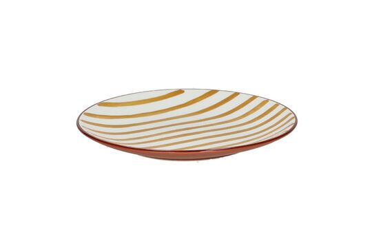 Mykonos yellow porcelain dessert plate Clipped