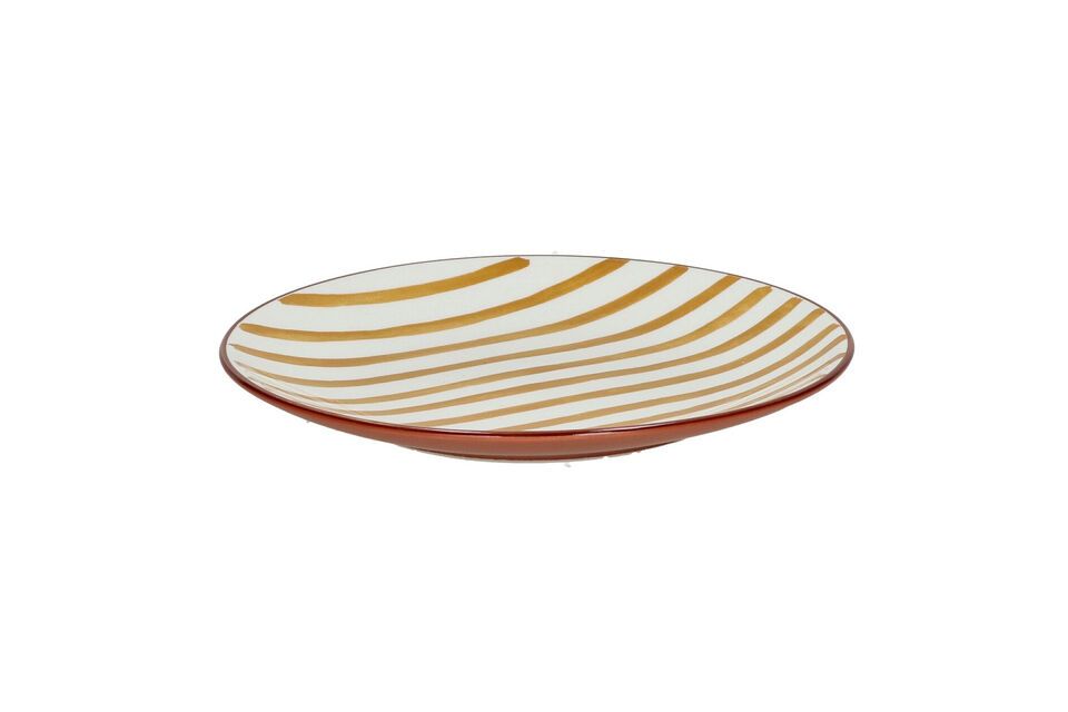 Mykonos yellow porcelain dessert plate Pomax