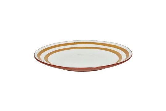 Mykonos yellow porcelain dinner plate Clipped