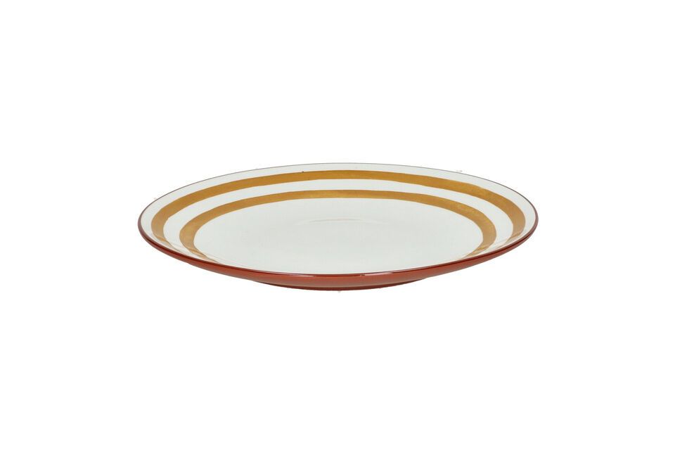 Mykonos yellow porcelain dinner plate Pomax