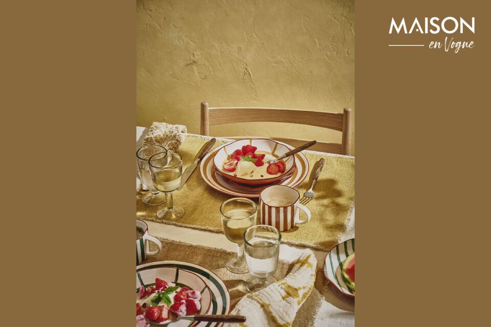 Bring a touch of sunshine to your table with our Mykonos yellow porcelain plate