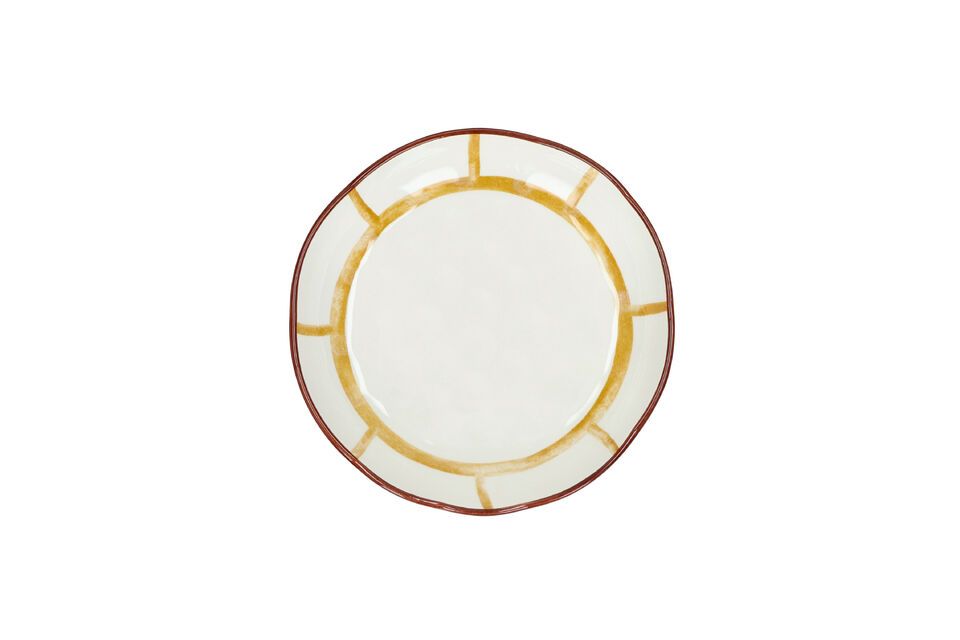 Mykonos yellow porcelain plate Pomax