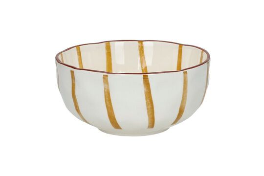 Mykonos yellow porcelain soup bowl Clipped