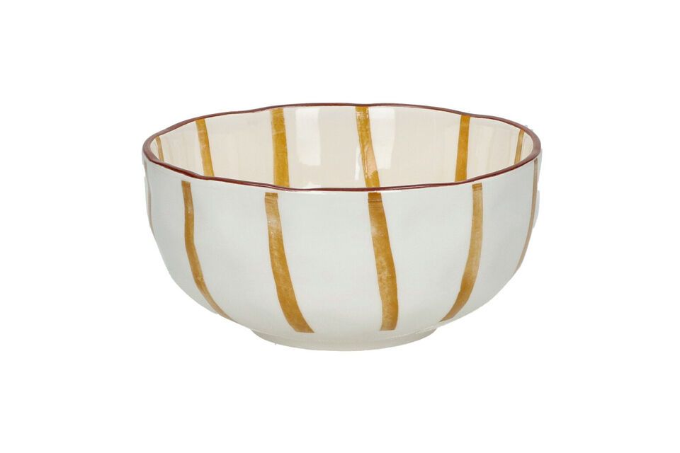 Mykonos yellow porcelain soup bowl Pomax