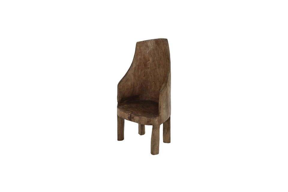 Naga brown wooden chair Pomax