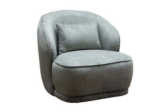 Nasrine green fabric armchair Clipped