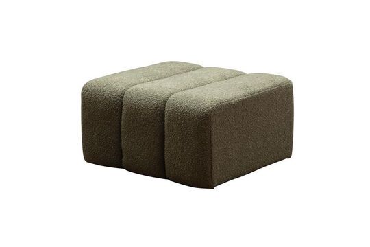 Nasrine green fabric pouffe Clipped