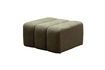 Miniature Nasrine green fabric pouffe 1