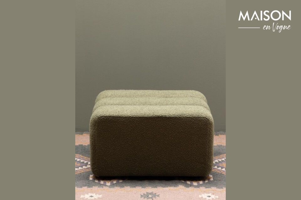 Made from high-quality polyester, this pouffe offers superior durability and easy care