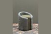 Miniature Nasrine green fabric stool 1