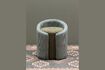 Miniature Nasrine green fabric stool 2